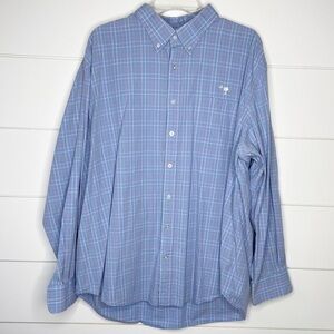 Mcilhenny Dry Goods by Tabasco Men’s Light Blue Plain Button Down Shirt Size XXL